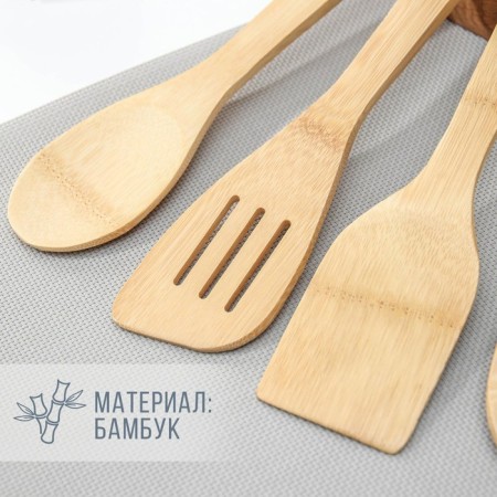 A set of culinary shoulder blades, 31 cm, 5 pcs, bamboo-2