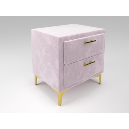 Tumbling bedside Roshal 500x400x570 Pink velor