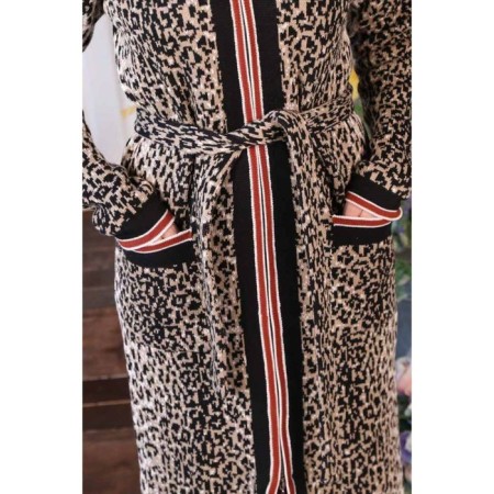 Cardigan female, size 42, brown color-16