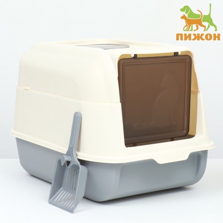 The toilet is closed with a folding top of 36 x 51 x 34 cm, gray-1