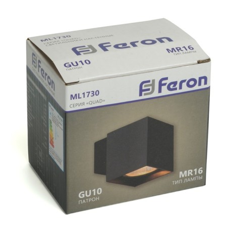 Wall lamp Feron ML1730, IP20, GU10, 35 W, 85x60x75 mm, black color-7