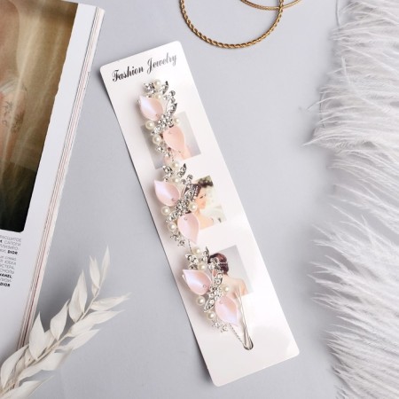 Hair accessory "Monica" (on invisible) delicate callales, 20 cm, silver-1