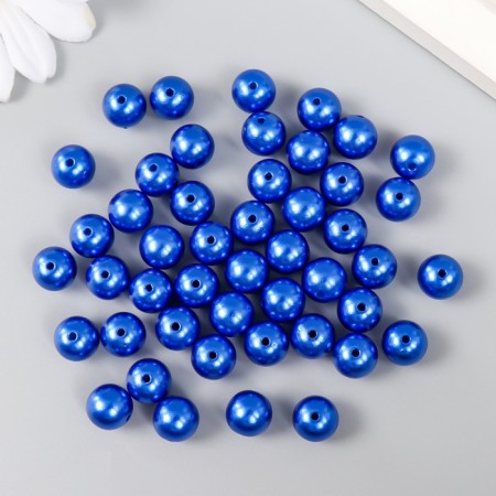 Set of beads "needlework" plastic, diameter 10 mm, 25 g, blue-1