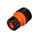 The coupling is transitional, for hoses 3/4 "(19 mm) - 1" (25 mm), cane, plastic, "beetle"