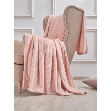 Blush blanket, size 200x220 cm, pink color