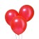 Latex ball 12 ", metal, set 12 pcs., Red color