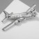 Armor brooch is soaring, white color in silver