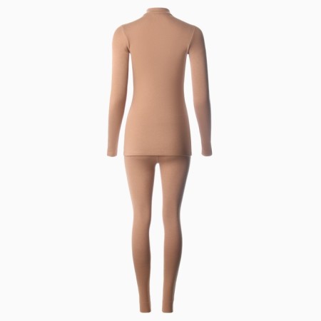 Women's thermal underwear (longshit, leggings) minku beige color, river 52-16