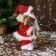 Santa Claus "in a suit with sequins, with a flashlight" moves, with a backlight, 28 cm, red