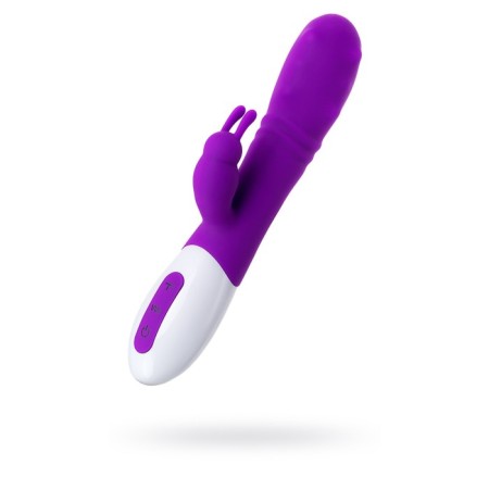 The vibrator with the Jos Taty clitoris stimulator, pulsating, purple, 21.5 cm