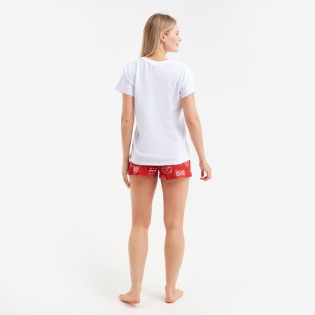 Homemade female kit "A cup kitten" (T -shirt/shorts), white/red color, size 44-4