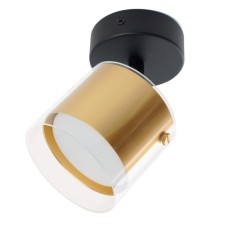 The lamp wall-flowing Feron HL3891, IP20, GX53, 1x12 W, 80x80x150 mm, gold and black color