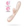 Satiffyer Hot Lover vibrator with clitoral stimulant, silver color
