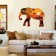 Interior plastic sticker "Elephant Africa" ​​set 2 sheets 30x90 cm