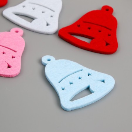 Stickers made of felt "bell" 5x6 cm (set 6 pcs)-1