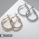 Classic-ring earrings are thin, d = 1.9 cm, color mix