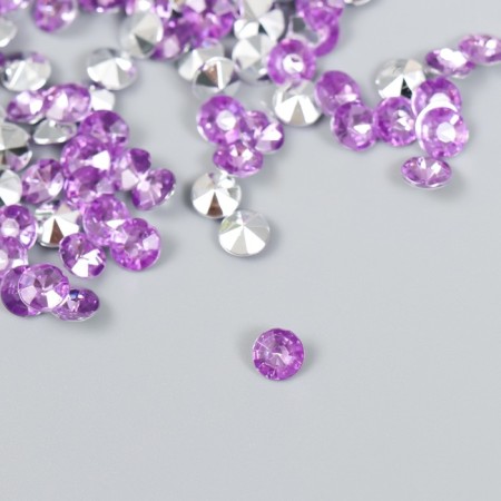 Decor for creativity in the bottle "Rhinesti. Lilac" set 250 pcs d = 0.6 cm 4x3x3 cm-1