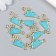 Decor for creativity metal, enamel "Sun behind clouds" gold with turquoise 1.4x2.6 cm