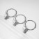 Set for curtains, connective ring, d = 52/58 mm, 10 pcs, clamp, 33 × 11 mm, 10 pcs, silver color