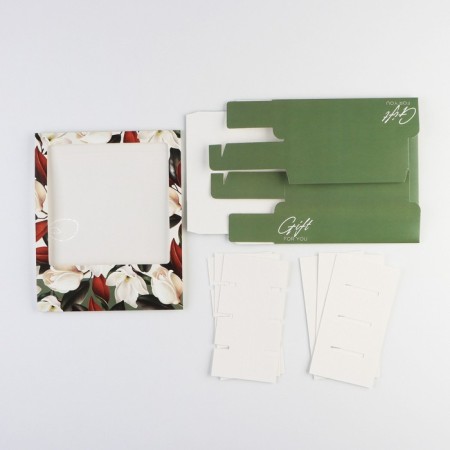 Box for sweets, confectionery packaging, 16 cells, Gift for you, 17.7 x 17.7 x 3.8 cm-5