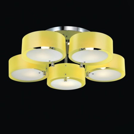 Ceiling EVOLUCE lamp. SL483.092.05. Foresta. 5x60 watts, E27, 72x72x20 cm, chromium color-1