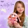 Soft toy "Bunny La Po-la in Cambinison", pink color, 20 cm