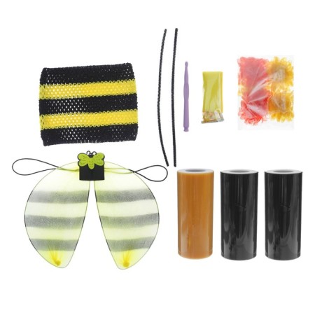 Carnival costume "Bee", do it yourself, corset, ribbons, brooches, accessories-2