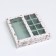 Box for 8 sweets + chocolate, with a window, "tea bouquet", tiffany, 17.7 x 17.85 x 3.85 cm