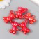 Decor for creativity Plastic "Pension Bear with a loop" red 3x1.4x3.1 cm