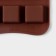 Form for chocolate shares "Chocolate sweets", silicone, 21.5 × 10 × 1.5 cm, 15 cells, brown color