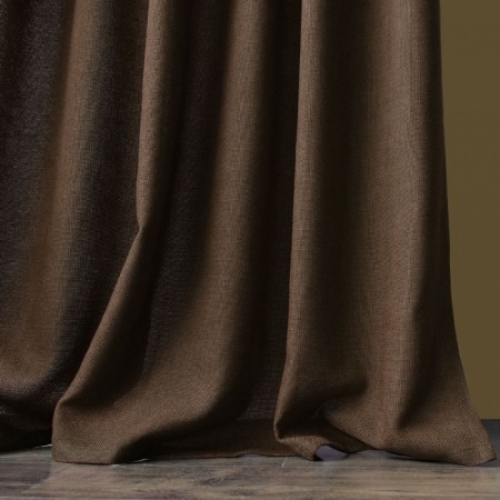 Set of curtains "Jerry", size 140 x 270 cm - 2 pcs, picking up - 2 pcs, brown color-2