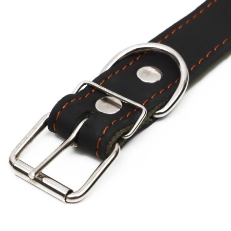 Collar combined leather/tarpaulin, dimensionless, 70 x 3.5 cm, Osh 25-60 cm, black-3