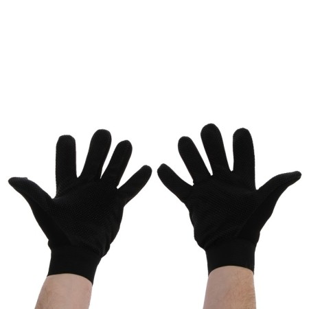 Motorcycle gloves with protective inserts, single -sized, black-1