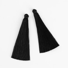 Decorative “brush” suspension, set 2 pcs., L brush 6.5 cm, black color