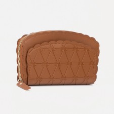 Women's wallet with lightning, brown color