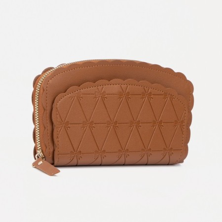 Women's wallet with lightning, brown color