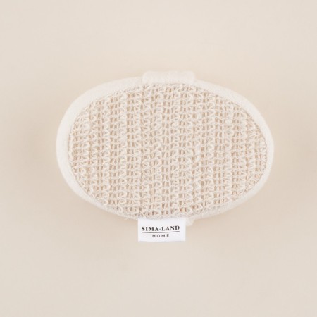Warrous - massage sponge SL Home "Ortika", nettles, 15 × 10 × 5 cm, beige color-2