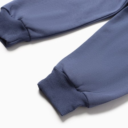 Pajamas for the boy's pile, blue/blue color, height 110-116-8