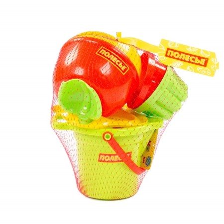 Sanding set No. 155: bucket, strainer, scoop, robberies, 2 molds, watering can, color mix-1