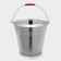 A bucket with a lid 16 l, d = 34 cm, from stainless steel Aisi 201