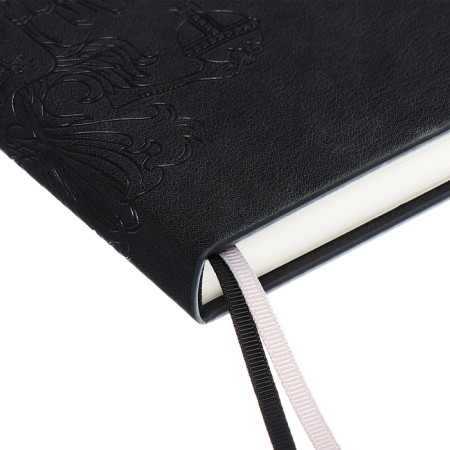 Dated 2025 diary, Escalada, A4, 120 sheets, soft cover, artificial leather, foil embossing, liesse, block 70 g/m2, black-3