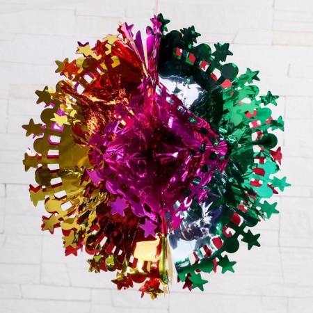 Foil ball "Carved star" 43x23 cm-1