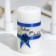 Set of wedding candles "Council and love with rose" Blue: Parents 1.8x15cm, hearth 5x9.5cm