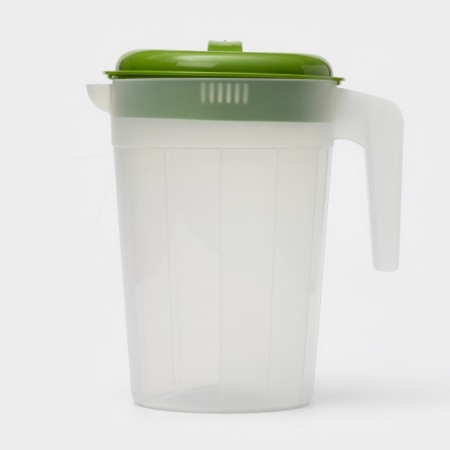 A jug with a lid Ricco, 2.5 l, 20 × 14.5 × 22 cm, green color