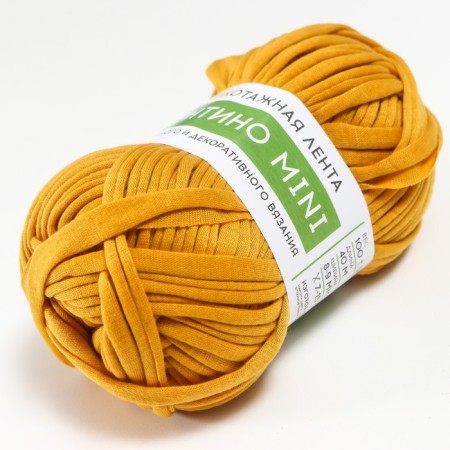 Knitted yarn 100% cotton "Lentino Mini" 100 g 40 m color 32 turmeric-1