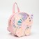 Baby backpack on a zipper, light pink color