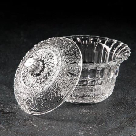 Glass sugar tower konya, d = 12 cm, with a lid-4