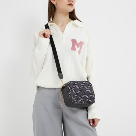 Women's textile bag NK, 19x14x6 cm, gray color-10