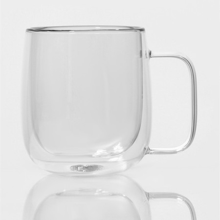 Glass mug with double walls Magistro "Adele", 300 ml-2
