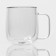 Glass mug with double walls Magistro "Adele", 300 ml
